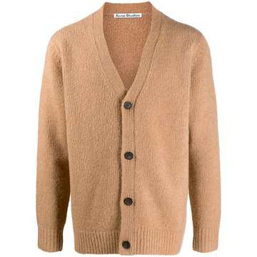 melange V-neck cardigan