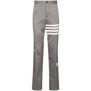 4-bar stripe cotton trousers