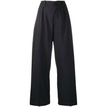 wide-leg tailored trousers