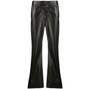 straight-leg biker trousers