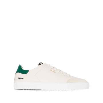 white and green clean 90 leopard print heel sneakers