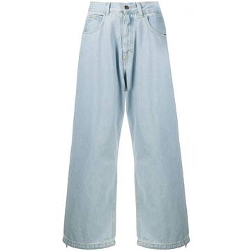 high-waisted wide leg jeans