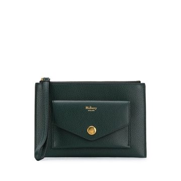 rectangular logo clutch bag