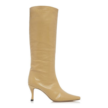 Stevie Creased Patent Leather Knee Boots