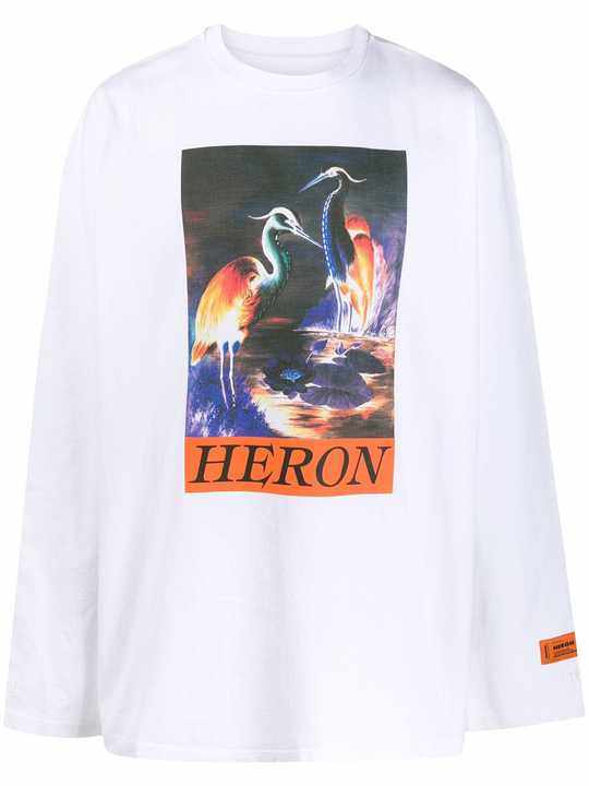 Heron 印花长袖套头衫展示图