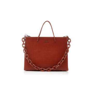 Hanna Chain-Detailed Leather Top-Handle Bag