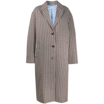 oversized checkered coat