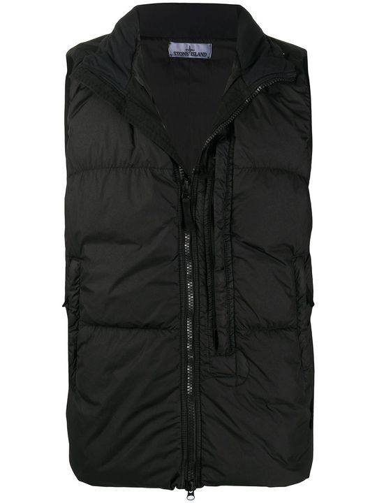 logo patch padded gilet jacket展示图