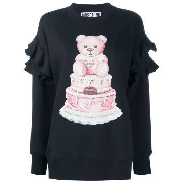 teddy bear-print sweatshirt