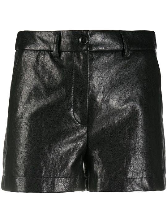 high-waisted leather shorts展示图