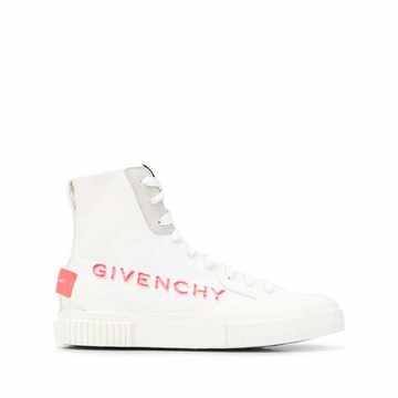 logo print high-top sneakers