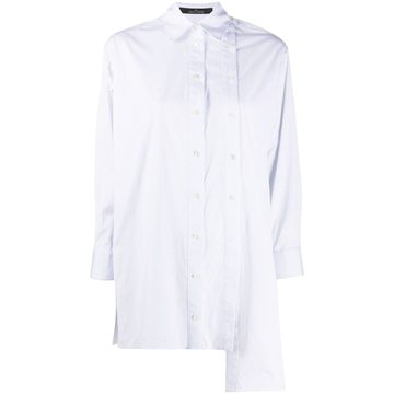 asymmetric pinstripe shirt