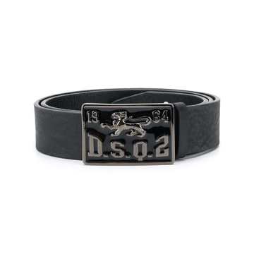 logo plaque embossed detail belt