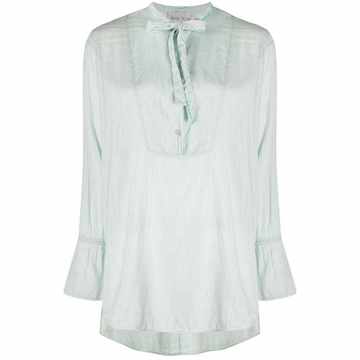 relaxed neck-tied blouse