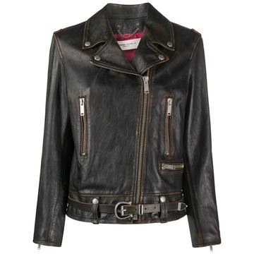 fitted biker jacket