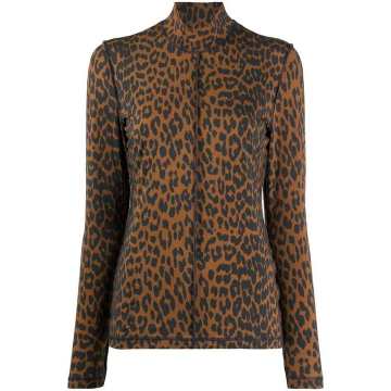 leopard print stretch top