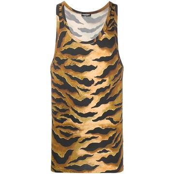 tiger print vest top