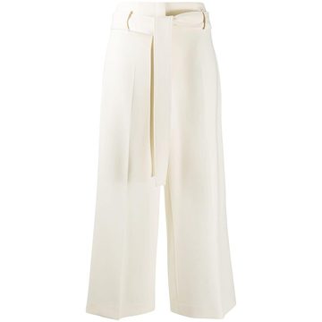 wide-leg cropped trousers