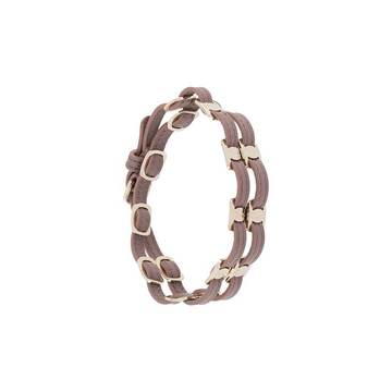 leather link-weave bracelet