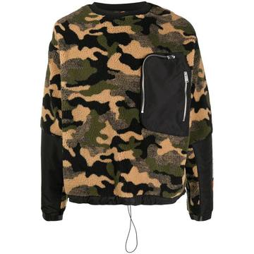 camouflage print jumper