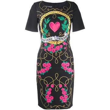 logo graphic print dress