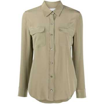 Signature slim silk shirt