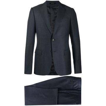 checked two-piece suit