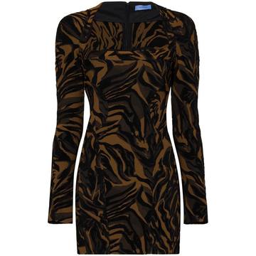 tiger stripe mini dress