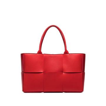 red Arco large woven tote bag