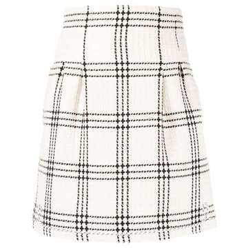 waffle tweed mini skirt