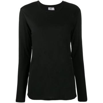long-sleeved jersey knit top
