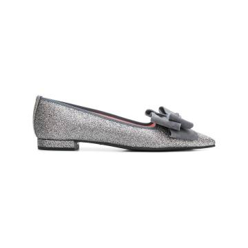 glitter pointed loafers