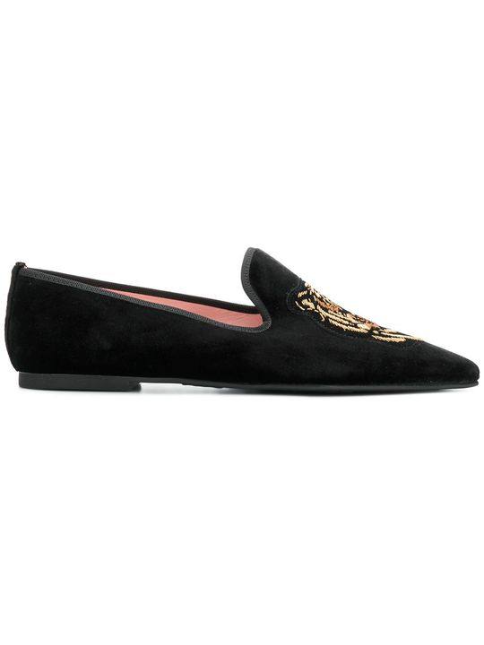 embroidered pointed loafers展示图