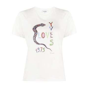Love 1975 snake print T-shirt