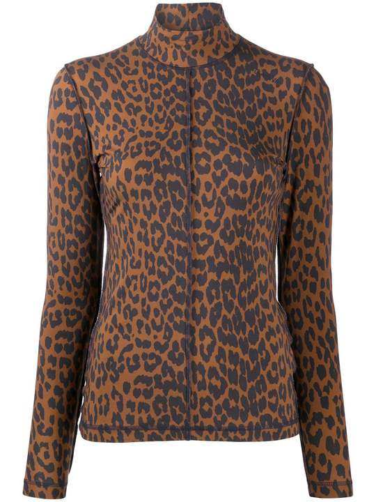 leopard-print rollneck jumper展示图