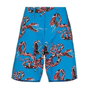 Rattlesnake print Bermuda shorts