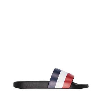 black Basile stripe sandals