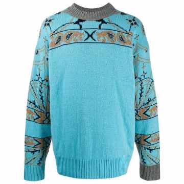 oversized paisley knit jumper