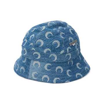 Regenerated denim bucket hat