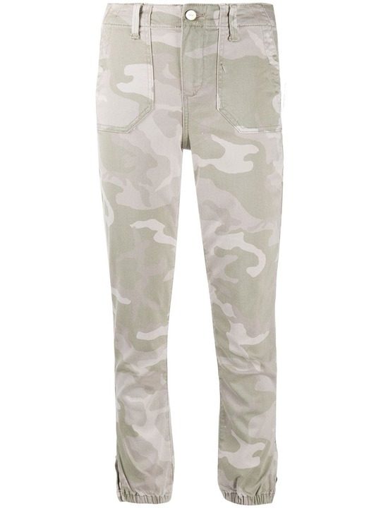 Mayslie camouflage print cropped jeans展示图