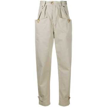Pulcie straight-fit cotton trousers