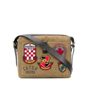 logo patch messenger bag