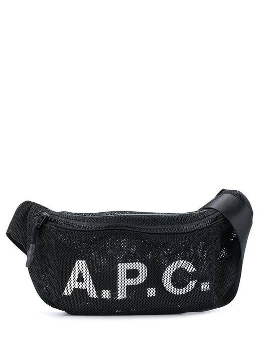 mesh printed logo belt bag展示图