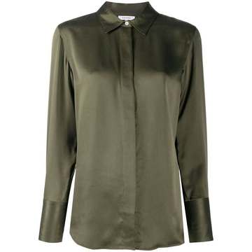 long sleeve silk shirt