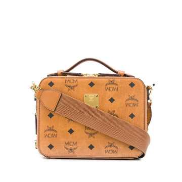 monogram print shoulder bag