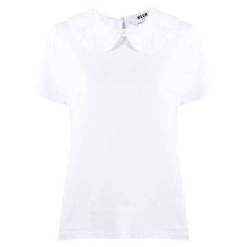lace-trimmed polo shirt
