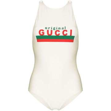 logo print swimsuit