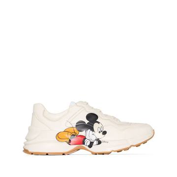 X Disney white Rhyton Mickey Mouse leather sneakers