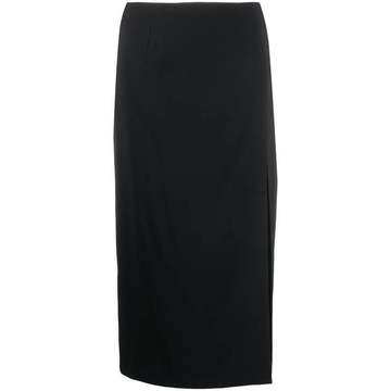 side slit midi skirt