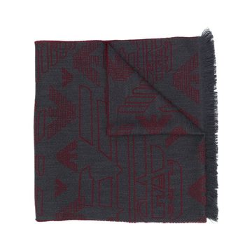 all-over logo print scarf